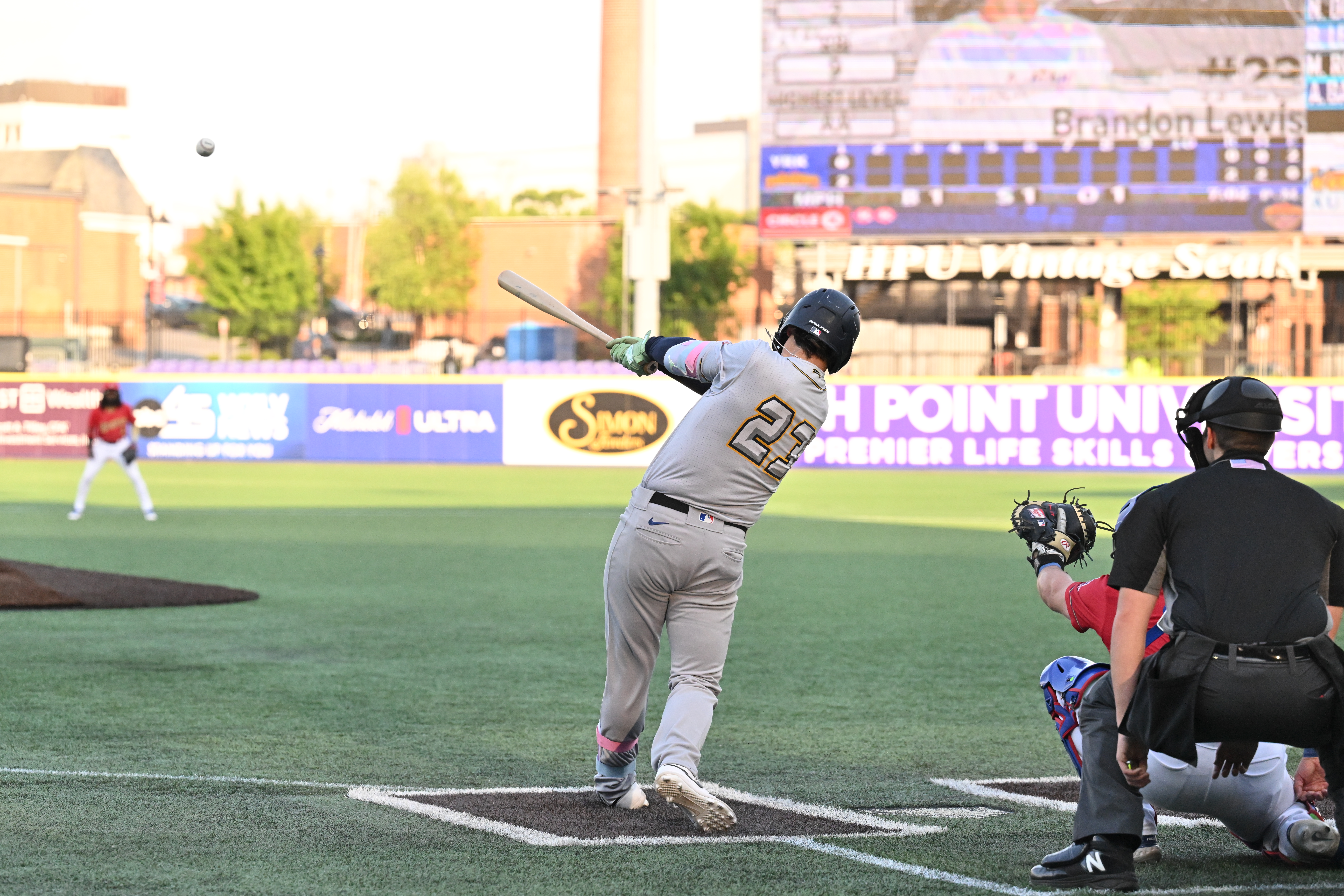 Lewis Launches Three of Revs’ Five Homers in Opener at High Point