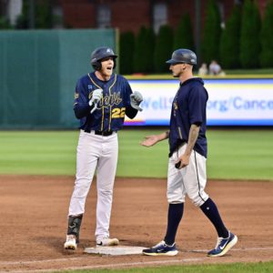 Teter Reaches 100 RBI as Revs’ Winning Streak Ends