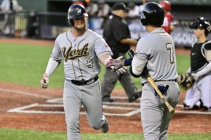 Dunn Ties All-Time Franchise Mark but Revs Otherwise Held in Check in Sunday’s Finale